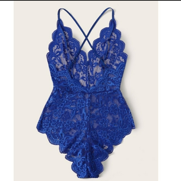 🥳🎈HOST PICK!🎈🥳 ‼️FINAL PRICE!‼️ 💙 BLUE LACE TEDDY 💙 - Picture 2 of 4
